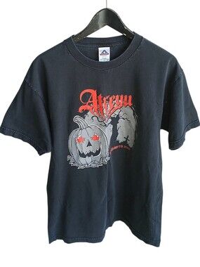 Atreyu Band Shirt Large Black AAA Tag Halloween 2006 Canada Tour Graphic Tee Y2K